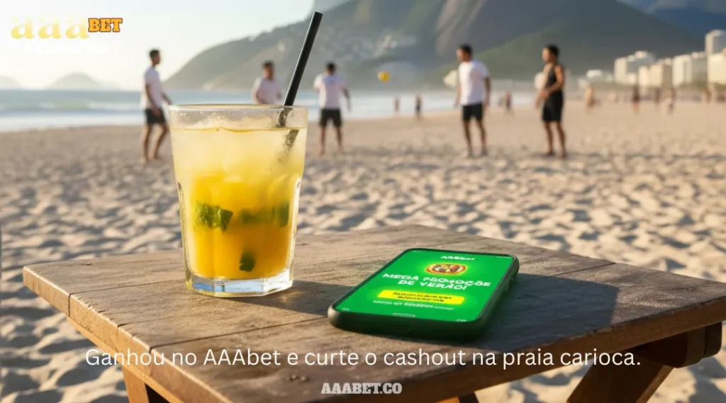 Ganhou no AAAbet e curte o cashout na praia carioca.