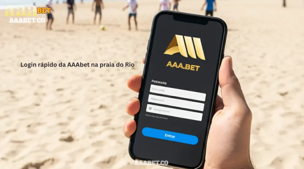 Login rápido da AAAbet na praia do Rio
