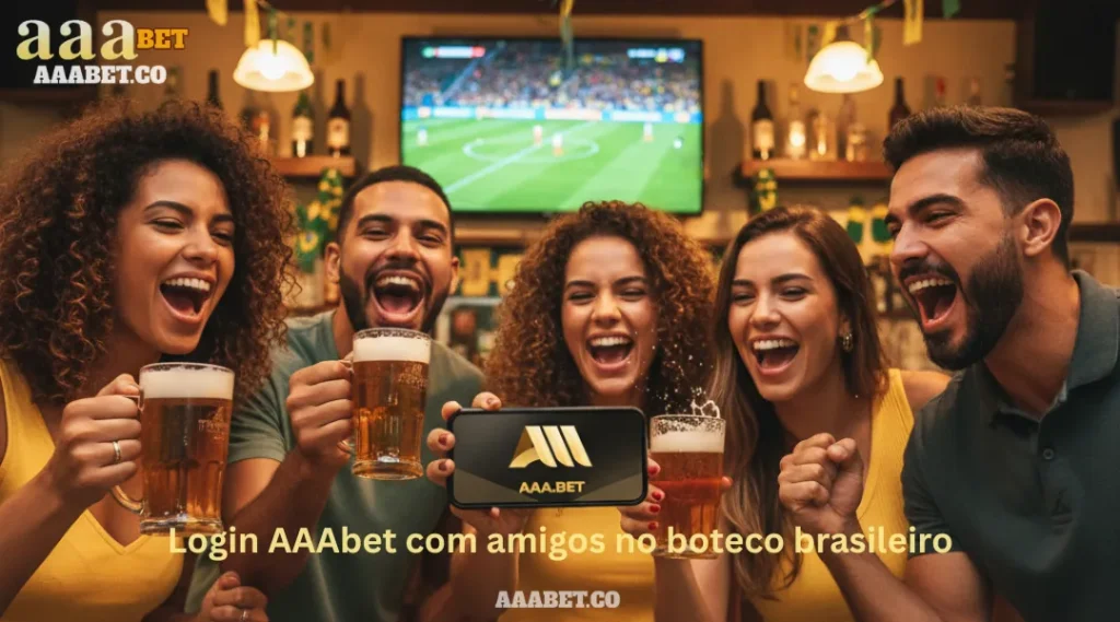 Login AAAbet com amigos no boteco brasileiro